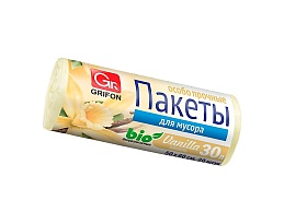 Мешки для мусора 30 л, ароматизированные, Ваниль, бежевые, в рулоне 20 шт., ПНД, 9 мкм, 560х530 мм, GRIFON Aroma, 101-020 V в Нижнем Новгороде