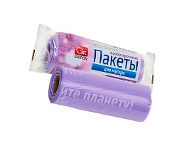 Мешки для мусора 35 л, ароматизированные, сиреневые, в рулоне 20 шт., ПНД, 12 мкм, 560х530 мм, GRIFON Полевые Цветы, 100-034 в Нижнем Новгороде