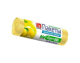Мешки для мусора 60 л, ароматизированные, Лимон, желтые, в рулоне 20 шт., ПНД, 9 мкм, 650х550 мм, GRIFON Aroma, 101-023 Li в Нижнем Новгороде
