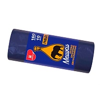 Мешки для мусора 160 л, синие, рулон 10 шт., ПВД, 35 мкм, 1100х900 мм, Уфа Пак, МВ1755 (МВ 160-10ср) в Нижнем Новгороде