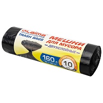 Мешки для мусора 160 л, черные, в рулоне 10 шт., ПВД, 30 мкм, 1200х900 мм, LAIMA ULTRA, 607694 в Нижнем Новгороде