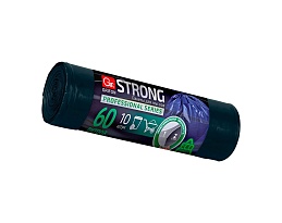 Мешки для мусора 60 л, двухслойные, синие, в рулоне 10 шт., ПВД, 30 мкм, 700х600 мм, GRIFON SUPER POWER , 101-090 в Нижнем Новгороде