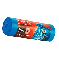 Мешки для мусора 160 л, синие, в рулоне 10 шт., ПВД, 21 мкм, 1200х870 мм, PACLAN Big&Strong, 604075 в Нижнем Новгороде
