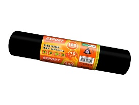 Мешки для мусора 180 л, ароматизированные, черные, в рулоне 10 шт., ПВД, 80 мкм, 1100х930 мм, EXPORT, exp18010142 в Нижнем Новгороде