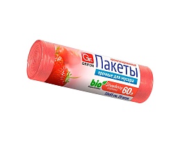 Мешки для мусора 60 л, ароматизированные, Клубника, красные, в рулоне 20 шт., ПНД, 9 мкм, 650х550 мм, GRIFON Aroma, 101-023 K в Нижнем Новгороде