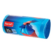 Мешки для мусора 35 л, с ушками, синие, в рулоне 30 шт., ПНД, 10,5 мкм, 640х500 мм, PACLAN Multitop, 600819 в Нижнем Новгороде
