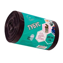 Мешки для мусора 12 л, черные, в рулоне 30 шт., ПНД, 6 мкм, 550х320 мм, Концепция Быта Tubus, 604936 в Нижнем Новгороде