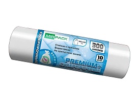 Мешки для мусора 300 л, белые, в рулоне 10 шт., ПВД 70 мкм, 1400х1000 мм, PREMIUM+, 300101602 в Нижнем Новгороде