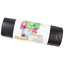 Мешки для мусора 220 л, черные, в рулоне 10 шт., ПВД, 29 мкм, 1100х830 мм, Концепция Быта ЭкоДом, 604924 в Нижнем Новгороде