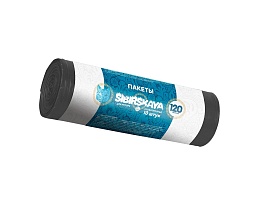 Мешки для мусора 120 л, черные, в рулоне 10 шт., ПНД, 14 мкм, 1100х700 мм, SIBIRSKAYA, 101-008 S в Нижнем Новгороде