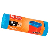 Мешки для мусора 80 л, синие, в рулоне 20 шт., ПНД, 12 мкм, 900х700 мм, PACLAN Classic, 606335 в Нижнем Новгороде