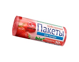 Мешки для мусора 30 л, ароматизированные, Клубника, красные, в рулоне 20 шт., ПНД, 9 мкм, 560х530 мм, GRIFON Aroma, 101-020 K в Нижнем Новгороде