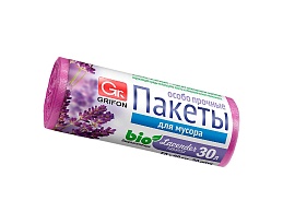 Мешки для мусора 30 л, ароматизированные, Лаванда, сиреневые, в рулоне 20 шт., ПНД, 9 мкм, 560х530 мм, GRIFON Aroma, 101-020 La в Нижнем Новгороде