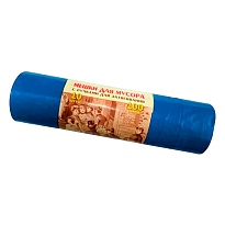 Мешки для мусора 100 л, с завязками, синие, в рулоне 10 шт., ПВД, 40 мкм, 840х670 мм, Концепция Быта Vitalux, 604933 в Нижнем Новгороде