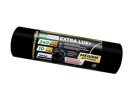 Мешки для мусора 240 л, черные, в рулоне 10 шт., ПВД 60 мкм, 1300х930 мм, EXTRA LUX+, 24010115 в Нижнем Новгороде