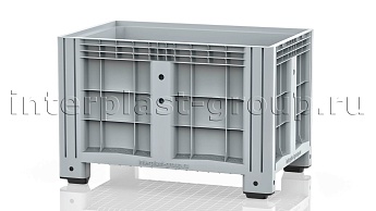 Контейнер iBox сплошной на ножках серый в Нижнем Новгороде